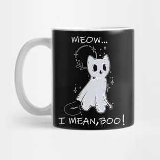 meow i mean boo, cute funny cat lovers Mug